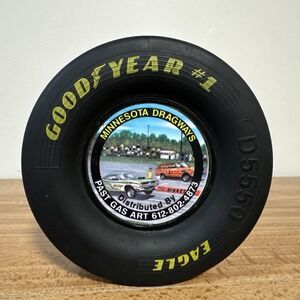 VTG Goodyear Tire Eagle Minnesota Dragways Art D5550 Display Paperweight 5"